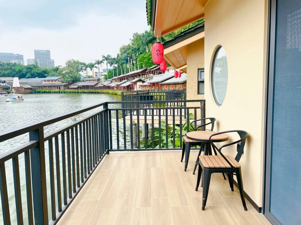 Waterfront accommodation during training in China